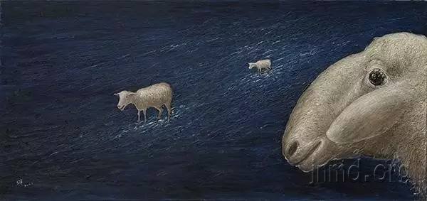 《迷途的羔羊》 油画，1990年| 朱久洋