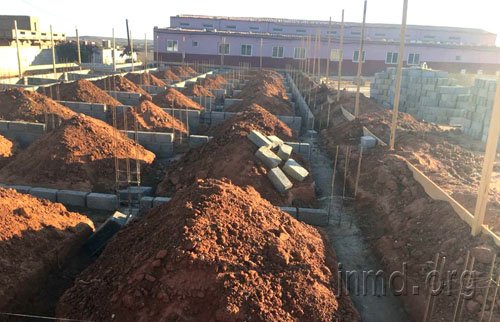 学生宿舍已完成地基