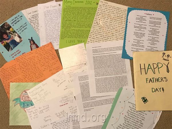 圣诞节写给父亲的卡片和信件