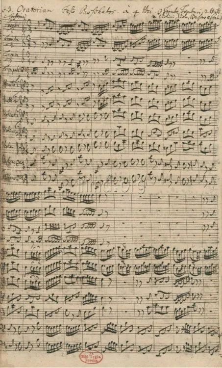 《复活节神剧》第一乐章手稿